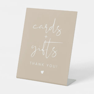 Signe De Table INDIE Cartes et cadeaux en crème beige de Bohême