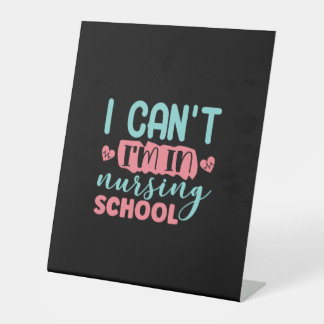 Signe De Table Infirmière Cadeau | Je suis à l'école d'infirmière