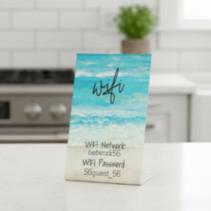 Signe De Table Informations WIFI pour les invités et visiteurs Ma