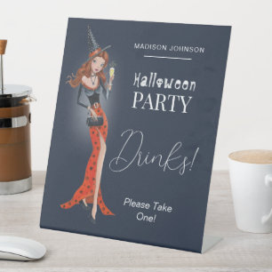 Signe De Table Invitation à une fête d'anniversaire Halloween