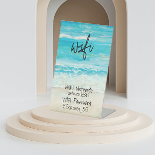 Signe De Table Invité Visiteur WIFI information STR Rental Home