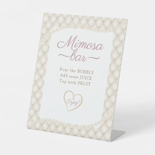 Signe De Table Ivory, Gold et Pearls Galentine's Party