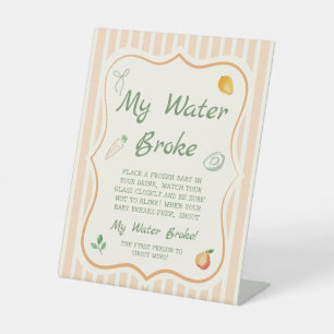 Signe De Table Jardin Baby shower My Water Broke Jeu