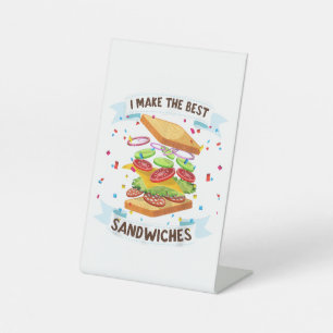 Signe De Table Je confectionne les meilleurs sandwichs pour les a