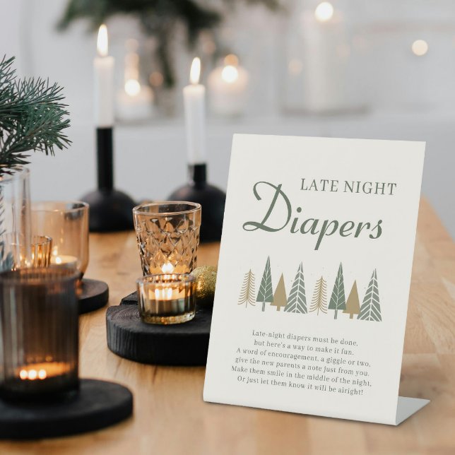 Signe De Table Jeu de Baby shower d'hiver des Diapositives de nui (Créateur téléchargé)