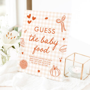 Signe De Table Jeu de devinette de nourriture pour bébé Cutie Pie