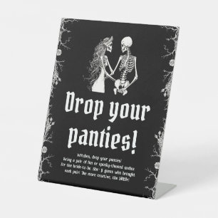 Signe De Table Jeu de squelette gothique d'Halloween "Lâchez vos 