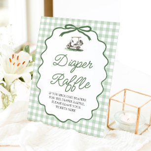 Signe De Table Jeu de tirage au sort de couches pour Baby Shower 