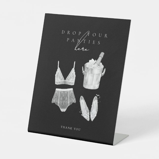Signe De Table Jeux de douche Lingerie moderne Noir (Recto)