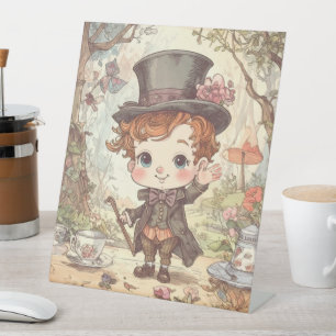 Signe De Table Joli Chapelier Fou Artistique Bois Fantaisiste Mer