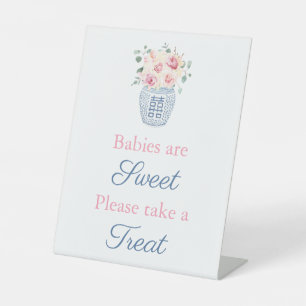 Signe De Table Joli Crème rose Roses Baby shower Favoriser table