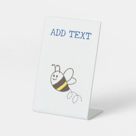 Signe De Table Jolie petite abeille volant Baby shower blanc