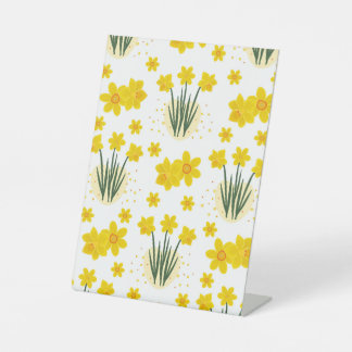 Signe De Table Jonquilles lumineuses, motif sans couture