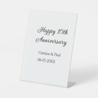 Joyeux 10ème anniversaire de mariage simple nom mi