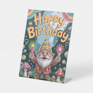Signe De Table Joyeux Anniversaire Gnome Salutation