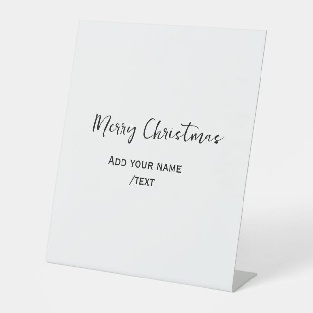 Signe De Table Joyeux Noël ajouter texte moderne simple (Recto)