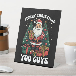 Signe De Table Joyeux Noël les gars Père Noël