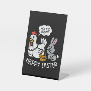 Signe De Table Joyeux Poulets Lapin De Pâques Pas Encore Plus Drô