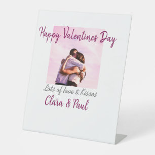 Signe De Table Joyeux Valentines jour moderne baisers amour ajout