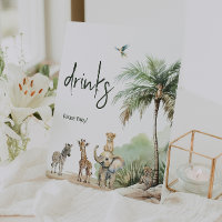 Jungle Safari Animaux Baby shower Boissons
