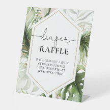 Jungle Safari Animaux Baby shower Déchets Raffle