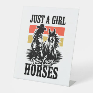 Signe De Table Juste une fille qui aime les chevaux (3)