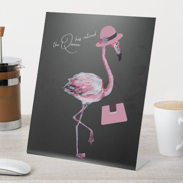 Signe De Table La Reine A Retraité Classy Chic Flamant rose Rose (In SItu)