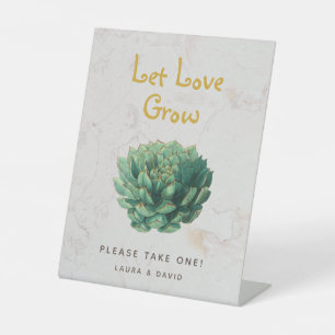 Signe De Table Laisser L'Amour Cultiver Les Succulents Botaniques