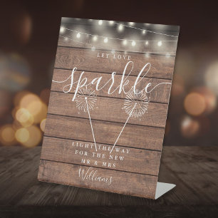 Signe De Table Laissez l'amour scintiller Guirlande lumineuse en