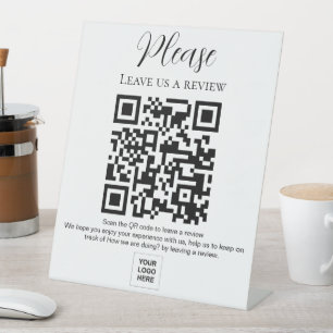 Signe De Table Laissez-nous un avis sur le code QR