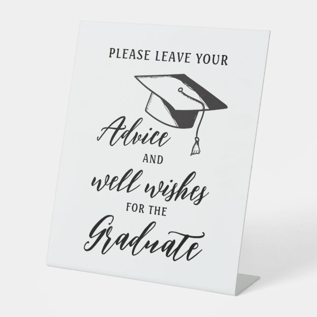Signe De Table Laissez Vos Conseils Pour Le Diplômé Simple (Recto)