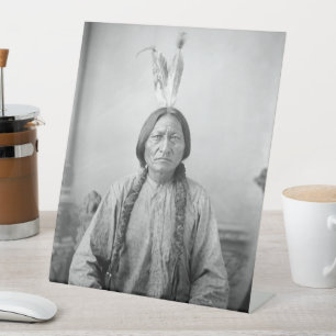 Signe De Table Lakota Leader assis Bull Amérindien