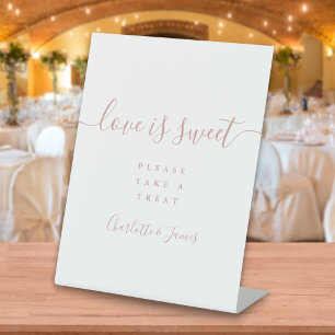 Signe De Table L'Amour Est Doux Dusty Rose Signature Script Favor