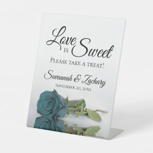 Signe De Table L'amour est doux Prenez un traitement Élégant Rose