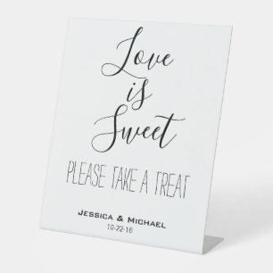 Signe De Table L'amour est sucré personnalisé mariage faveur bonb
