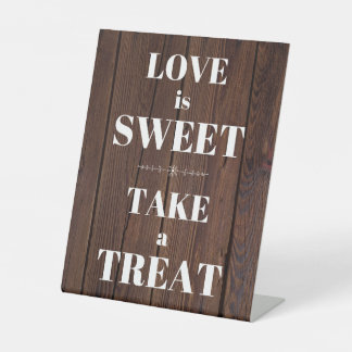 Signe De Table L'amour est sucré, prenez un gâteau - Mariage