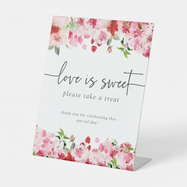 Signe De Table L'Amour Floral Est Doux (Recto)