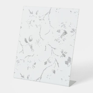 Signe De Table Langue, Gris Cloud Signal Pedestal