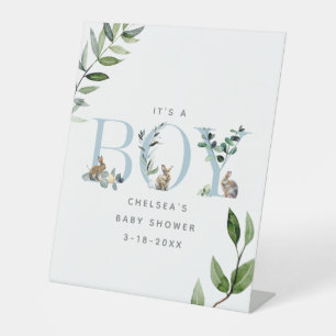 Signe De Table Lapin de Pâques Lapin Baby shower bleu Eucalyptus