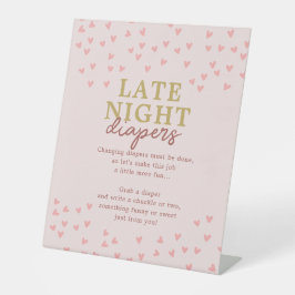 Signe De Table Late Nuit Debout Petite Amoureuse Coeurs Fille