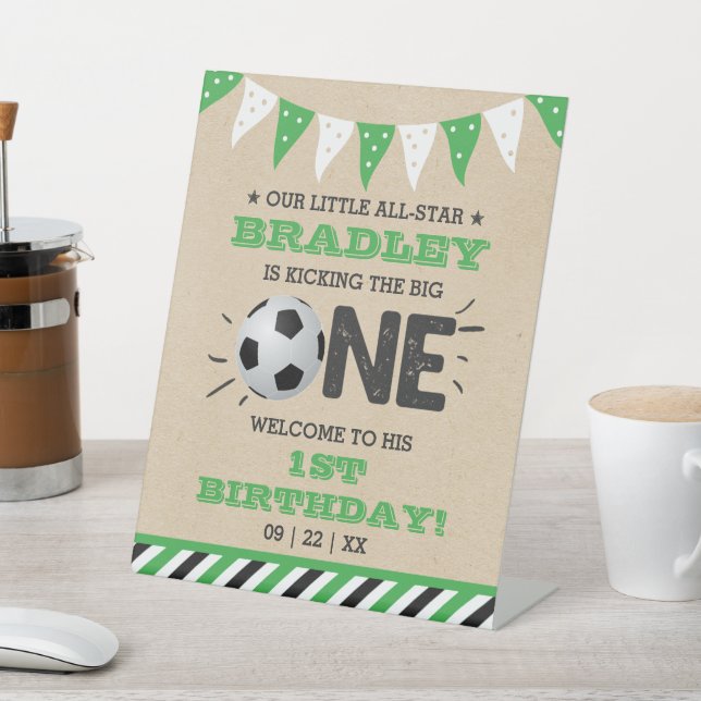 Signe De Table Le Big One | Football 1er anniversaire Bienvenue (In SItu)