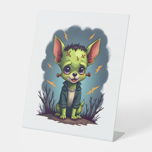 Signe De Table Le choc Frankenstein Chihuahua (Recto)