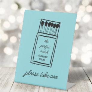 Signe De Table Le Parfait Match Doodle Matchbook Wedding Favor