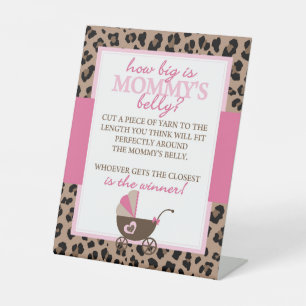 Signe De Table Leopard and Pink How Big is Mommy's Belly Game