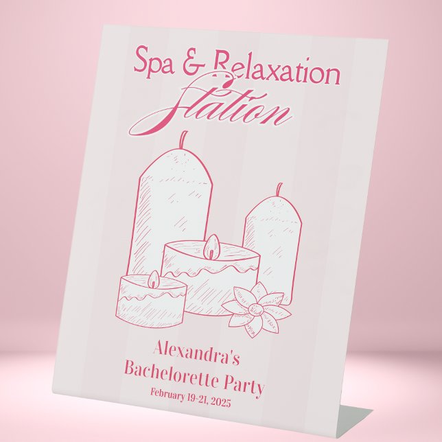 Signe De Table Les filles sont parties Mild Bachelorette Spa Stat (Créateur téléchargé)