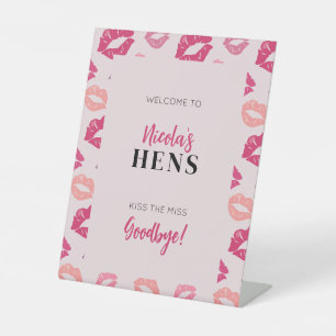 Signe De Table Les lèvres roses Embrasser l'Affiche de bienvenue 