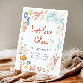 Signe De Table Let Love Grow Pedestal Sign Coastal Bridal Shower