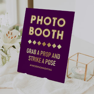 Signe De Table Lettres de Marquee en Or Vintage pour Photobooth d
