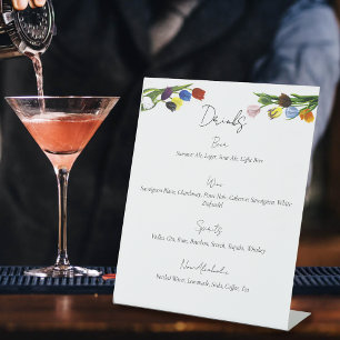 Signe De Table LGBTQ plus Fleurs tulipes