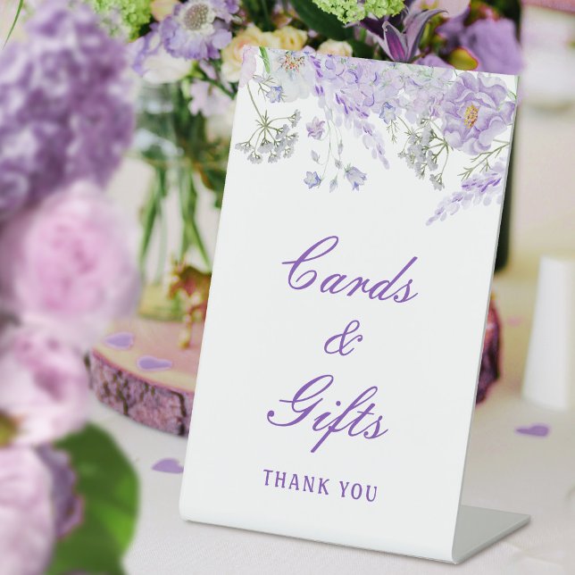 Signe De Table Lilac Fleurs Cartes & Cadeaux (Créateur téléchargé)